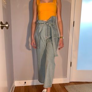 HIGH WAISTED PINKYOTTO TIE JEANS